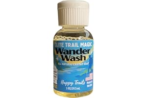 Elite Trail Magic- Made In USA- Wander Wash Biodegradable Castile Soap – Ultralight 1 oz Concentrated Liquid Soap for Camping- Dish Wash Station-Travel & Backpacking – All Purpose, Unscented