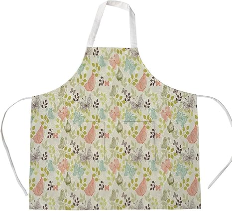 Amazon Iprint コットンリネンエプロン 2サイドポケット 蝶 モスのシルエットと渦巻く花柄のブロッサムライン スピリットアニマルイラスト ブラックとホワイト クッキング ベーキング ガーデニング用 27 5 L X 26 7 W Lkymwq Jxsn K75xg68 エプロン オンライン通販