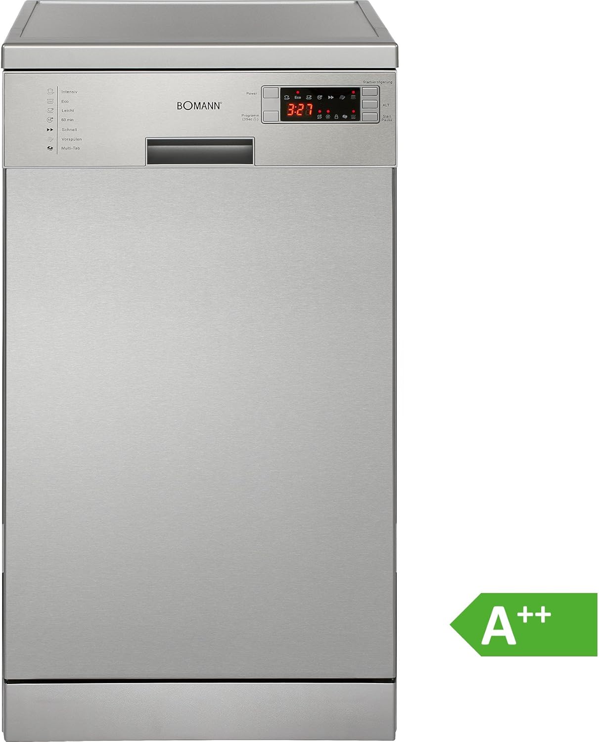 Bomann GSP 857 IX freistehender Geschirrspüler/A / 225 kWh/Jahr / 45 ...