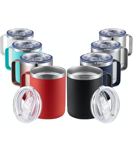 Amazon.com: Rehabilitation Advantage Insulated Plastic Mug with Tumbler Lid  (8oz), Blue, Non-Weighted : Home & Kitchen