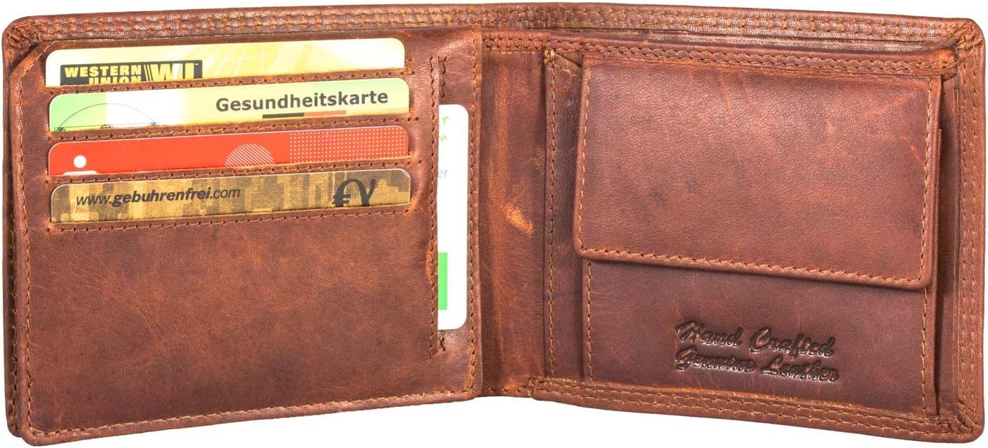 MATADOR® Men's Wallet Women's Purse with TÜV Tested RFID/NFC Protection, Vintage Brown, standard size - Image 3