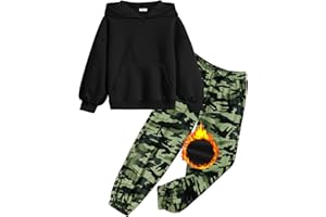 Arshiner Girls 2 Piece Outfits Hoodie Sweatsuit Sets Oversized Sweatshirt and Baggy Fall Fashion Sweatpant with Pockets