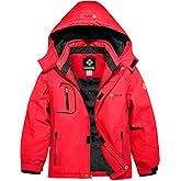 GEMYSE Boy's Waterproof Ski Snow Jacket Windproof Winter Jacket with Hood
