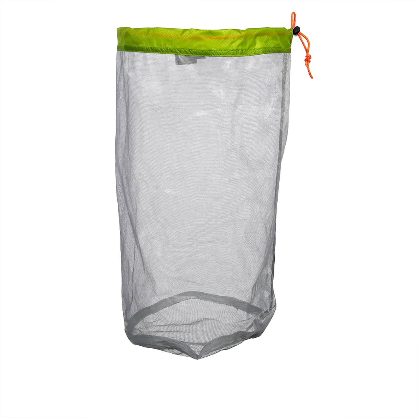 VGEBY Mesh Drawstring Storage Bag Stuff Sack Lightweight Nylon Mesh Drawstring Storage Bag For Travelling Camping Hiking(L-Green)