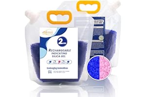 Premium Blue to Pink 3mm Silica Beads, Reusable Desiccant Bulk for 3D Filament, Electronics, Cameras, Jewelry, and Safes (Blu