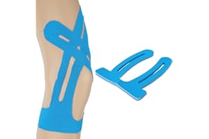 16pcs Precut Knee Kinesiology Tape, Latex-Free Breathable Cotton Knees Athletic Support Tape for Joint Stabilization and Musc