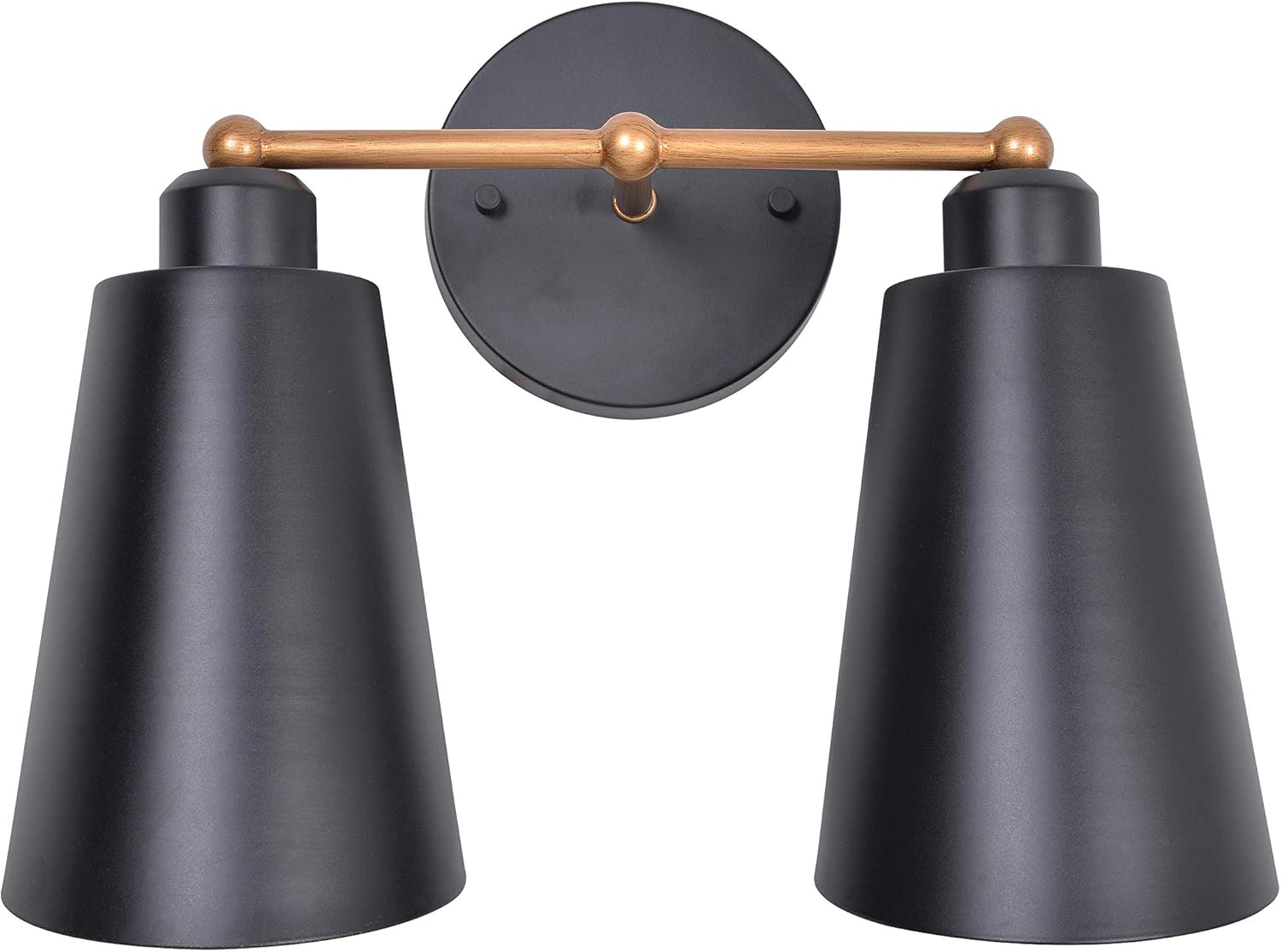 Kenroy Home 93676BL Alvar Vanities, Matte Black with Gold