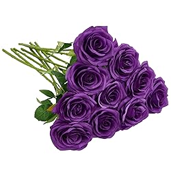 IUKnot Artificial Rose 10pcs Open Flower Bouquet