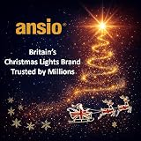 ANSIO Christmas Lights 100 LED 10m Warm White Mains 3m Cable view 2