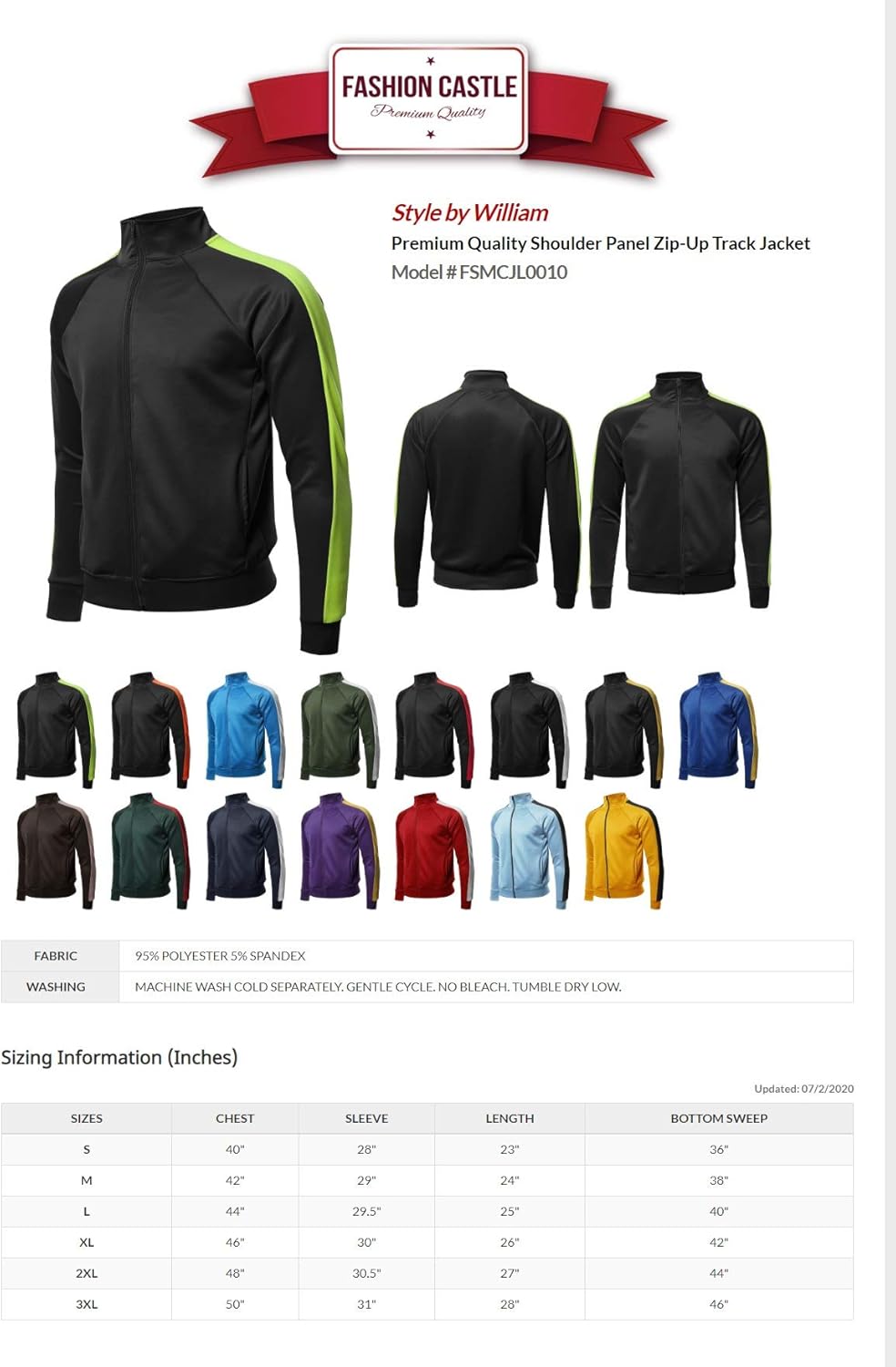 Men's Premium Quality Shoulder Panel Zip-Up Track Jacket at  Men’s Clothing store