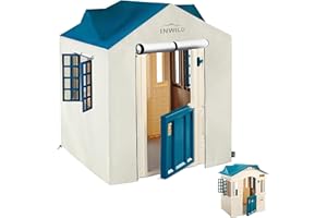 INWILD Outdoor Playhouse Cover, All Weather Protective Cover for Little Tikes Cape Cottage Playhouse, Full-Fitting, with Door and Window, 43" W x 35" D x 48" H, (Cover Only, Blue)