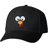 Go All Out Turkey Face Thanksgiving Dad Deluxe Trucker Flatbill Baseball Structured Embroidered Hat