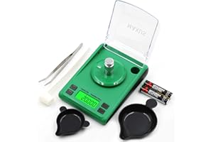 Maxus Dante Digital Milligram Scale 50g/0.001g, Includes a 20g Calibration Weight, a Scoop, a Powder Pan and Tweezers, in Green