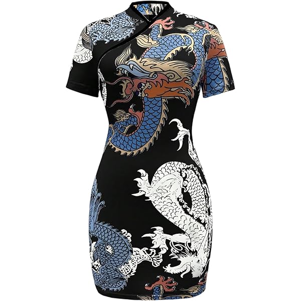 Amazon.com: 7Fairy Women's Light Blue Floral Mini Chinese Evening Dress  Cheongsam Size 4 US : Clothing, Shoes & Jewelry