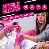 JFA Medical Disposable Pink Nitrile Gloves Extra Small Box of 100 view 4