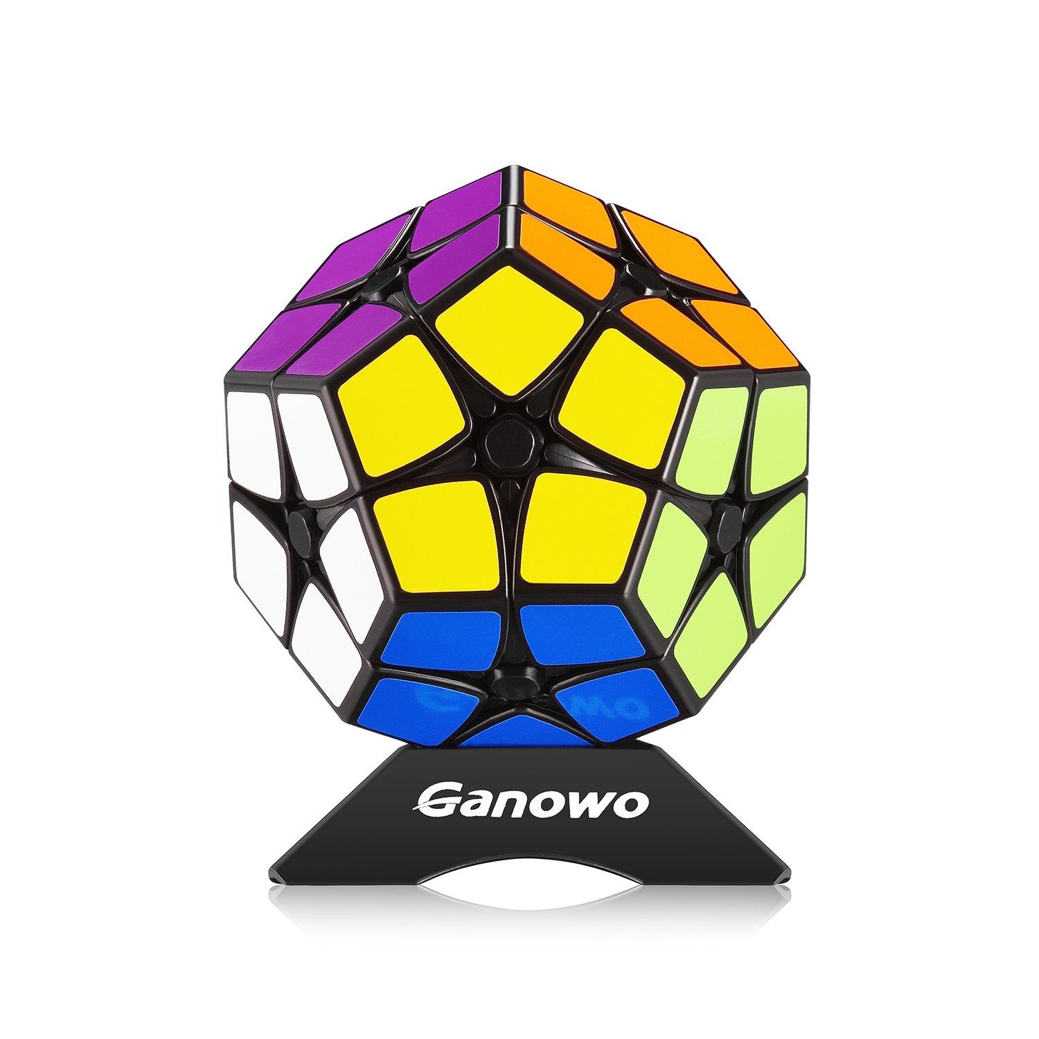 Speed Cube | 2x2 Stickers Megaminx Cube Puzzle | Smooth Kilominx Brain Teasers toys | 12 Colors Stickers Dodecahedron Magic Cube | Black