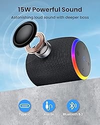 ZICOROOP Bluetooth Speaker, Portable Wireless