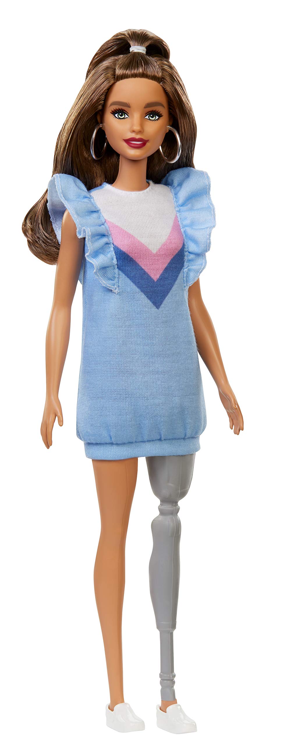 Barbie Fashionistas Doll With Long Brunette Hair And Prosthetic