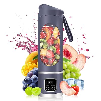 Portable Blender Personal Electric USB,500ML Portable juicer Shakes and Smoothies Blender,Small Blenders,Mixing,Compact、Convenient and Versatile (Purple)
