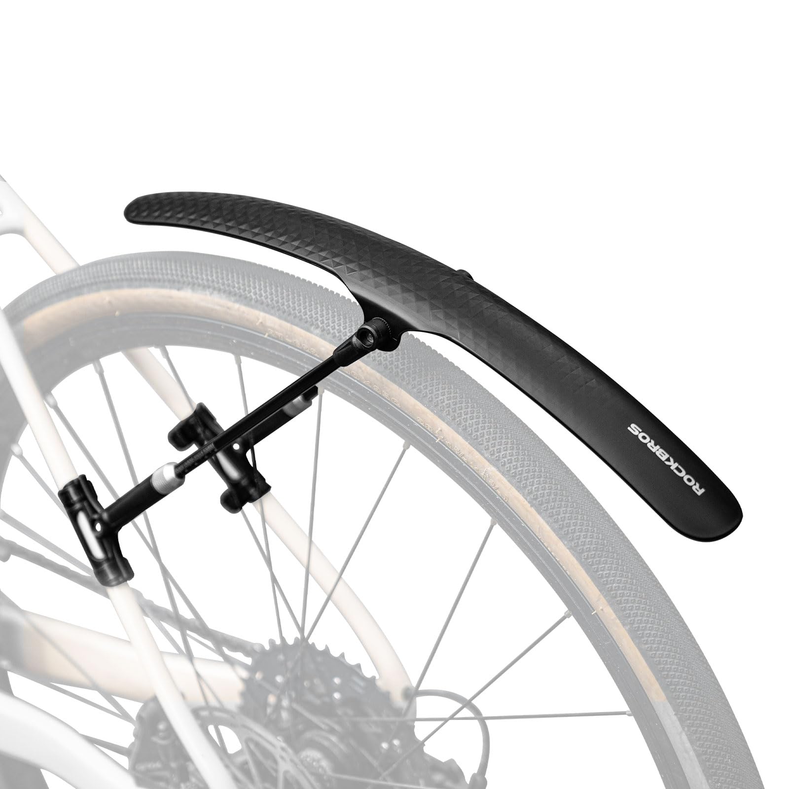 ROCKBROS Road Bike Mudguard, Aerodynamic Adjustable Splash Guard Mud Guard Fenders with Quick Release for 27.5/29 Inch Mountain 700C Road Gravel