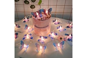 Butterfly Fairy String Lights,9.8 ft 20 LEDs Waterproof Copper Wire Fairy Butterflies Twinkle String Decorative Lights for Be