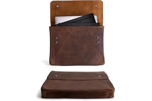 HIDE & DRINK Leather Document Holder XL, Premium Leather Portfolio for Men, Padfolio/Folio, Professional Resume Folder/Binder, Stylish Legal Pad Holder for Office and Business, Leather Folder, Business Folio