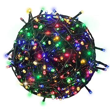 Citra 200 LEDs 45M Black/White Wire Fairy String Tree Twinkle Lights 8 Modes for Diwali Christmas Party, Outdoor, Garden, Wedding, Home Decoration (Multi Color)