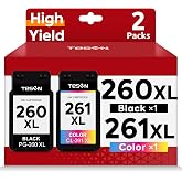 260XL 261XL Ink Cartridge Replacement for Canon 260 and 261 XL Combo Pack | for TS6400 TS6420 TS6420a TR7000 TR7020 TR7020a TS5300 TS5320 Printer Ink Cartridge PG-260 CL-261 XL High Yield (Black,Color)