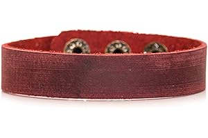 Mgutillart Punk Vintage Alloy Buckle Wristband Leather Cuff Bracelet