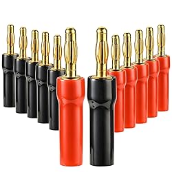 Diospyros 4 mm Gold Plated Open Screw Type Speaker