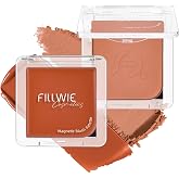 Fillwie Blush Duo, Terracotta Cream &amp; Orange Powder for cheeks, lips, eyes | Detachable Blush Palette, Long-wear, Highly Pigmented, Buildable Color, Multi-use for Natural/Bold Looks, Magnetic Refillable