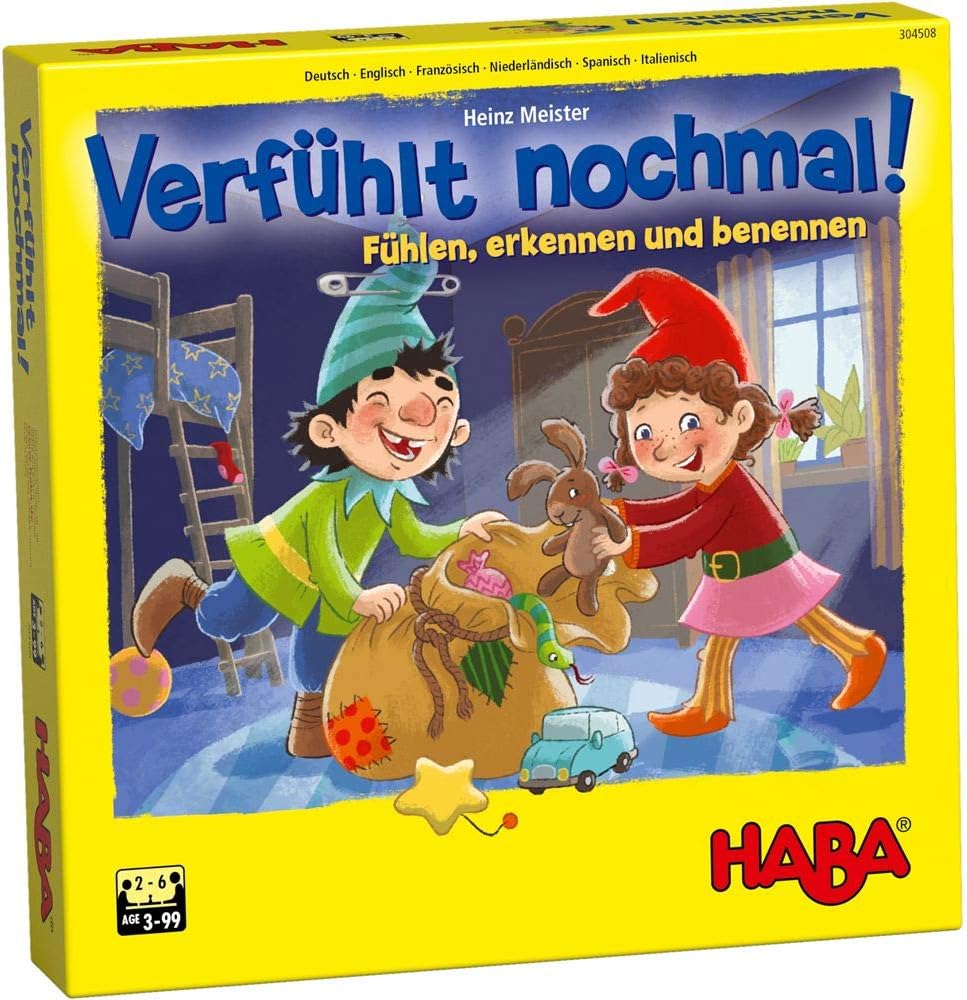 HABA 304508 Fiddle Faddle! Feeling-Finding Game, Educational Wooden Game for Children (Ages 3+), Enhances Fine Motor Skills