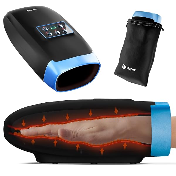 LIFEPRO LEGRA HAND MASSAGER WITH HEAT AND COMPRESSION...