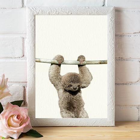 sloth nursery art