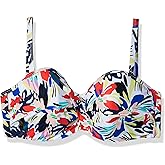 Panache Swim Women's Anya Riva Print Twist Bandeau Bikini Top, Floral Print, 32E