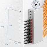 deleyCON 12 Port Patch Panel 1HE Grey STP CAT6a Keystone Modules Network Cable view 3