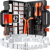 SOMELINE Mini-Fit Jr 4.2mm Connector Crimping Tool Kit 2-24 Pin w/Extractor | 30-16 AWG Ratchet Crimper, 16-24 AWG Terminals &amp; Housings Compatible with Molex, for PC Power, 3D Printer &amp; Extension Cables