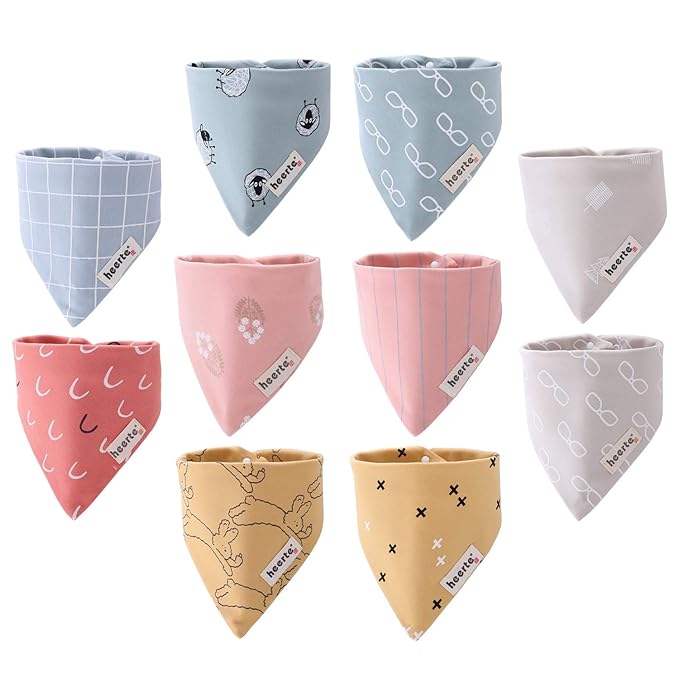 Hua si da 10 toallas de saliva para bebés, 100% algodón orgánico ...