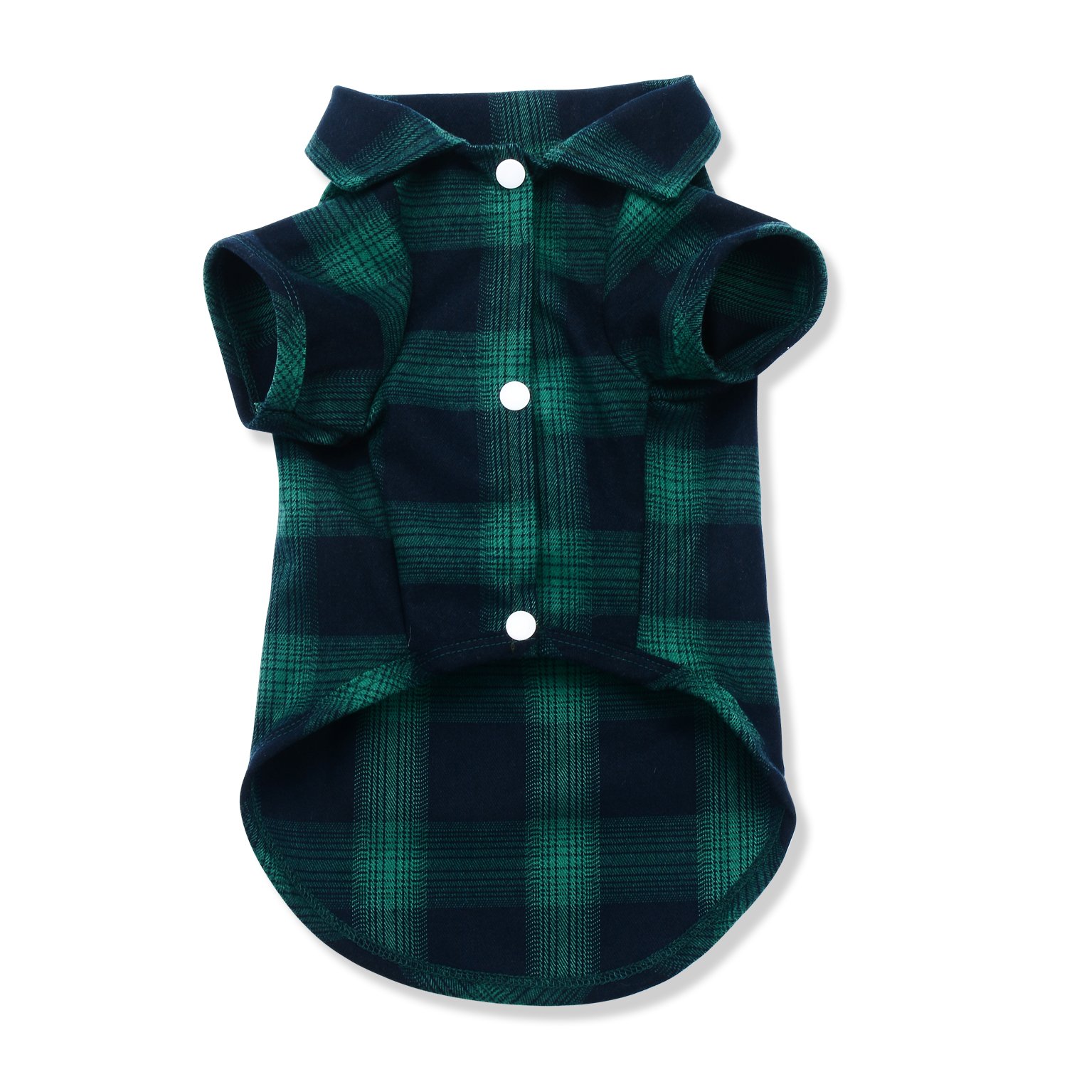 Photo 1 of Koneseve Dog Shirt, Pet Plaid Clothes Shirt T-Shirt, Sweater Bottoming Shirt for Small Dog Cat Puppy Grid Adorable Wearing Stylish Cozy Halloween,Christmas Costumes (Green;3XL)