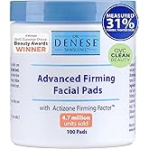 Dr. Denese SkinScience Advanced Firming Facial Pads 100 Count – Professional Exfoliator with Glycolic Acid, Peptides and Aloe for Smooth Radiant Skin, Refined Pores – Dermatologist Tested Cruelty Free