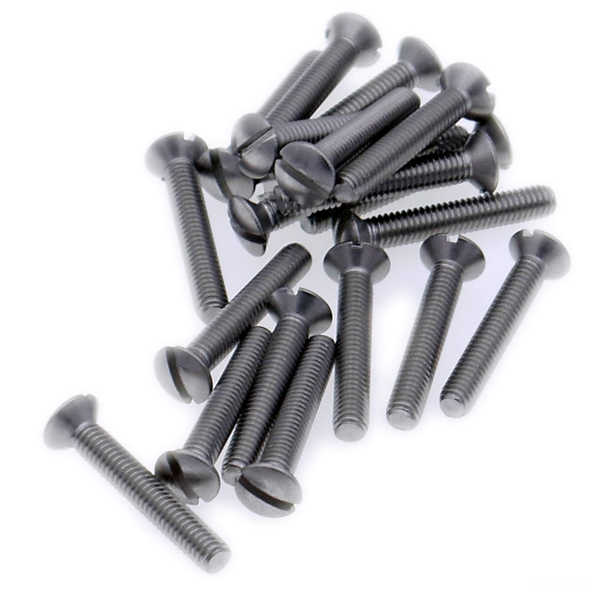 M2 (2mm x 12mm) Slot Raised Countersunk Machine Screw (Bolt) - Stainless Steel (A2) (Pack of 20) — image 1