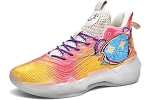 Bacury Women Men Basketball Shoes Fashion Running Sneakers Colorful Painting Sport Shoes
