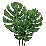 DILATATA 3 Pack Artificial Monstera Leaves with