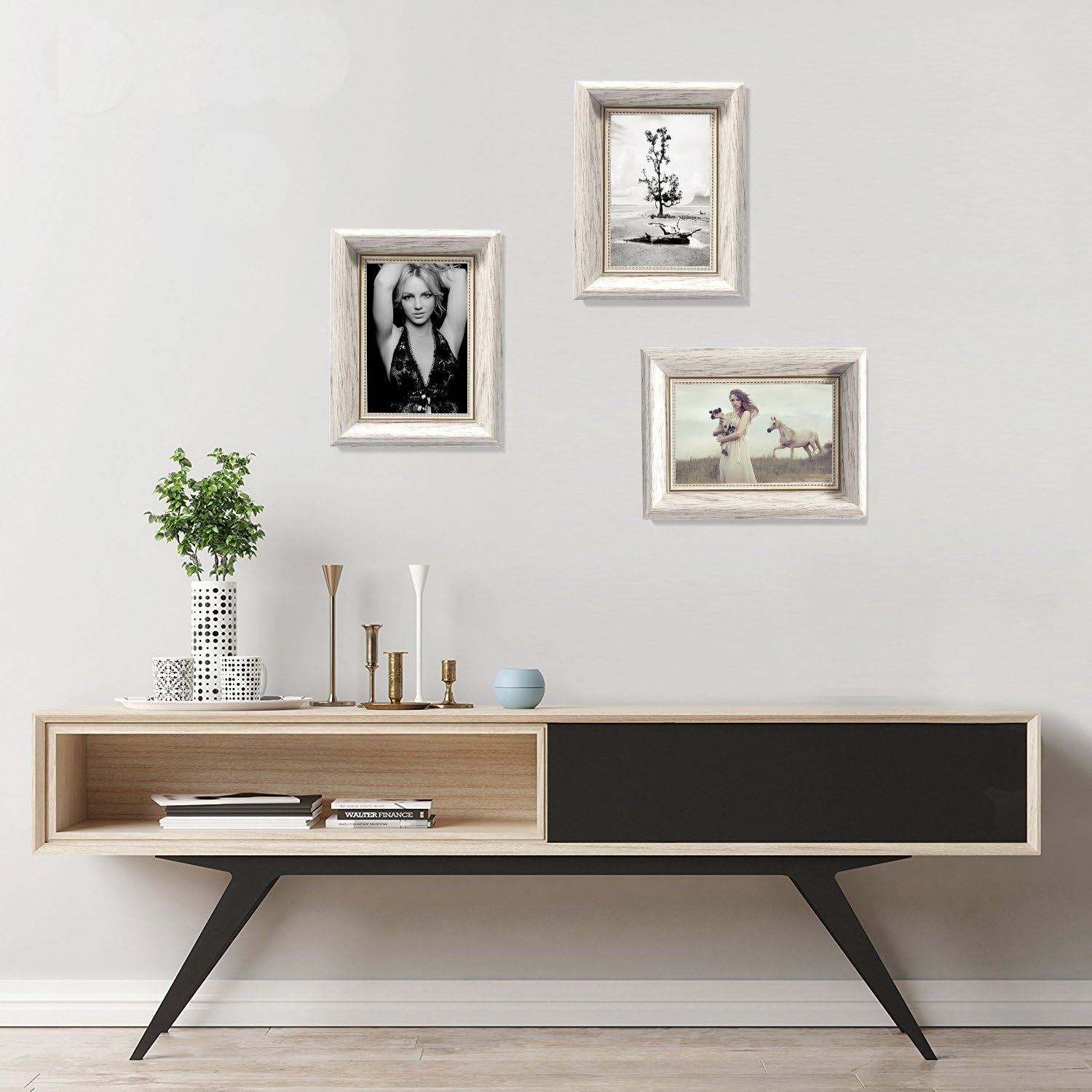 Picture Frame 4x6 HUIXIANG Vintage Portrait Photo Frames Retro Landscape & Horizontal Poster Frame Standing or Wall Mountable - Image 4