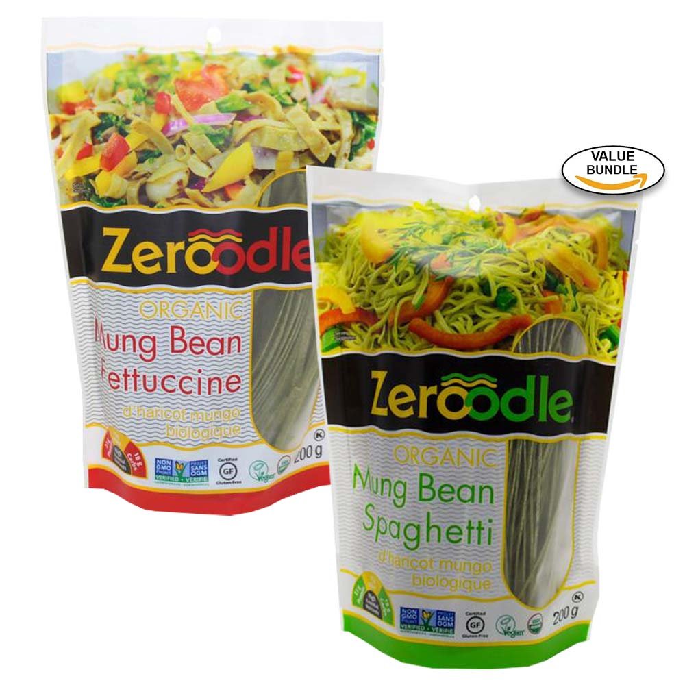 Zeroodle, Organic/Non GMO, Soy Bean, Black Bean, Mung Bean