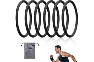 Lyreh 6pcs Patellar Tendon Support Straps, Silicone Patella Band Stabilizer with Storage Bag Elastic Patella Knee Brace for M