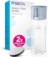 BRITA Vital Filter Bottle Pastel Blue 0.6l with 2 MicroDisc Filters view 1