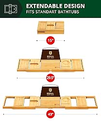 ROYAL CRAFT WOOD Premium Foldable Bathtub Tray
