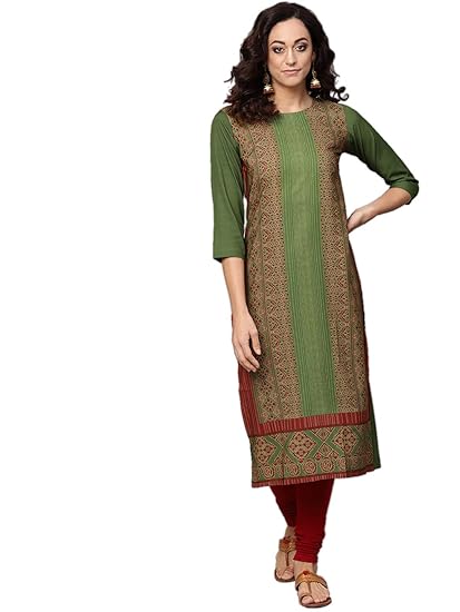 Women's crepe a-line Cloth/Fabric (VPK1739_XL_Multicoloured