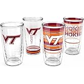 Tervis Virginia Tech Hokies - Assorted Made in USA Double Walled Insulated Tumbler Travel Cup Keeps Drinks Cold & Hot, 16oz 4pk, Classic